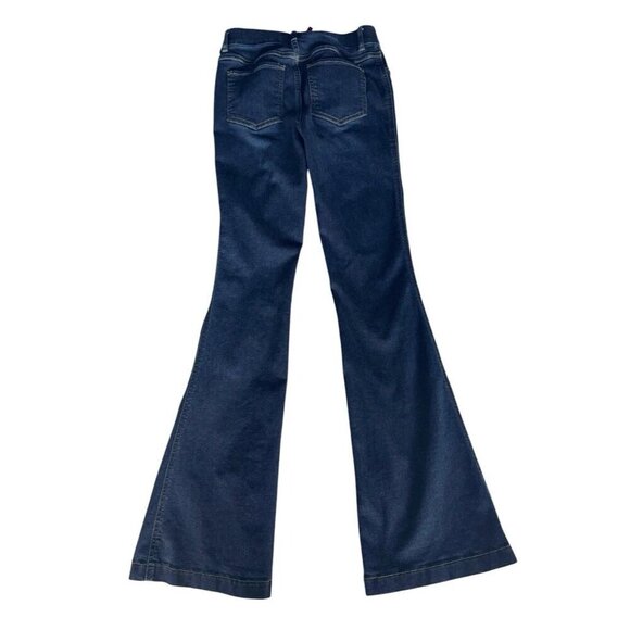 SPANX EveryWear Flare Women's Sz XS Dark Blue Midnight Pull On Jeans #20327Q - Picture 3 of 10